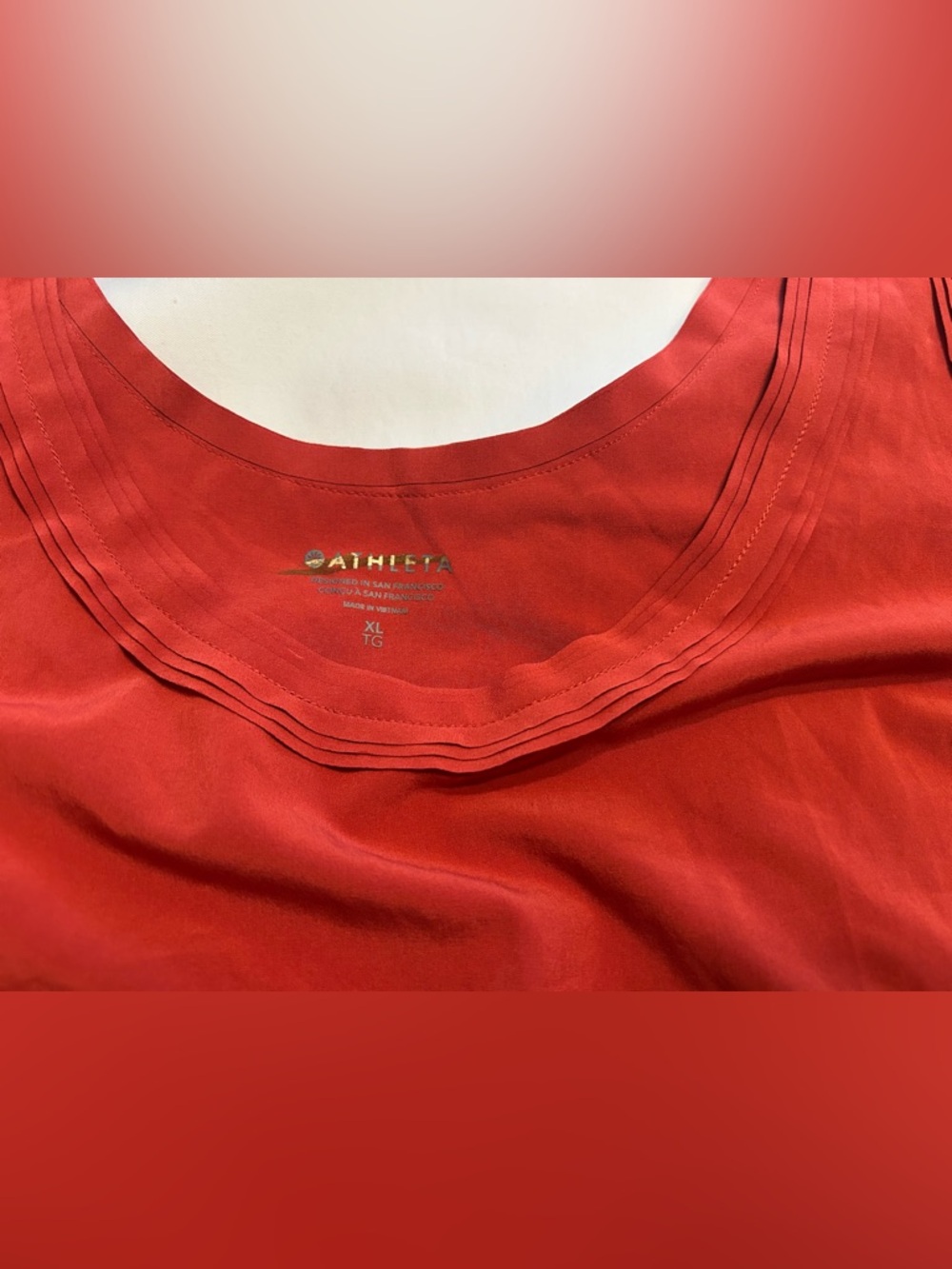 Athleta FWS Sleeveless Scoop Tank in Red Currant  NWT Size XL - Picture 6 of 11
